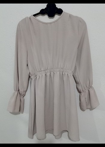 Bej Midi Keten Kadın Tunik tesettür tunik krem bej