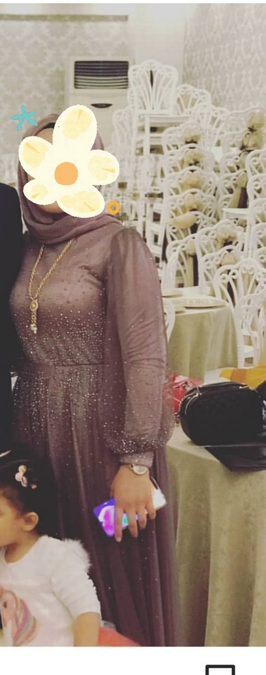 tesettür abiye lila pembe arasında bir renk  40 beden şal dahil - Görsel 2