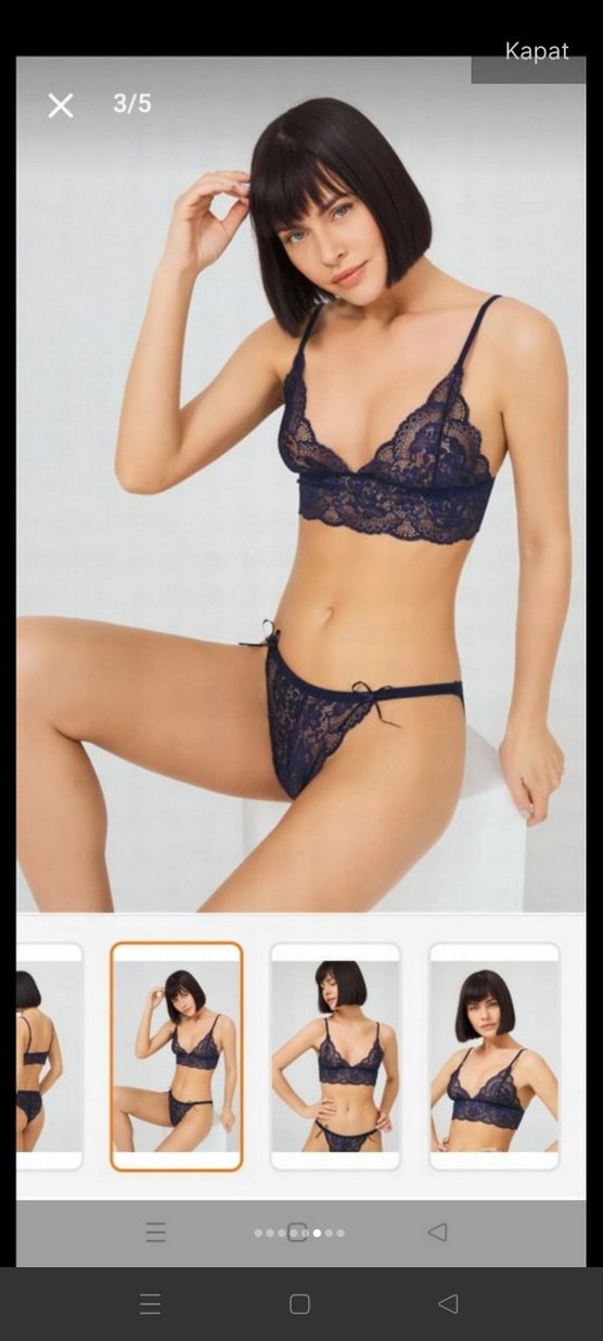 askılı transparan göğüs detaylı gecelik mini - Görsel 4