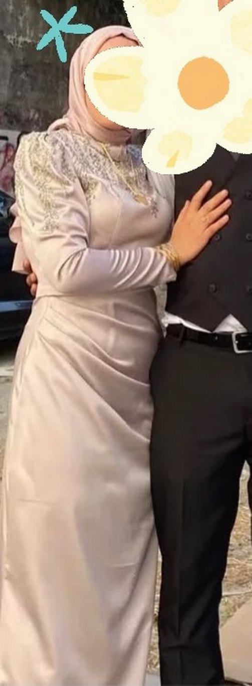 tesettür abiye bej şal dahil - Görsel 2