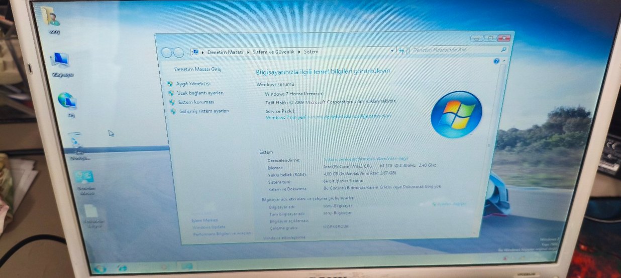 Beyaz SONY VAIO..İ3 _4GB RAM_1GB EK_320 HDD..UYGUN FİYATA - Görsel 3