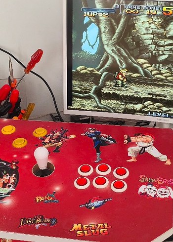 Retro Oyun Konsolu OZEL URETİM.CİFT KOLLU BUYUK BOY.. - Görsel 7