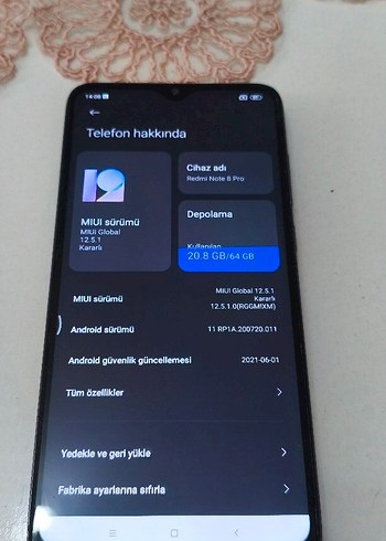 Mİ NOTE 8 PRO..KAYİTLİ. SORUNSUZ ORGİNAL TELEFON..64GB..6GB RAM - Görsel 8