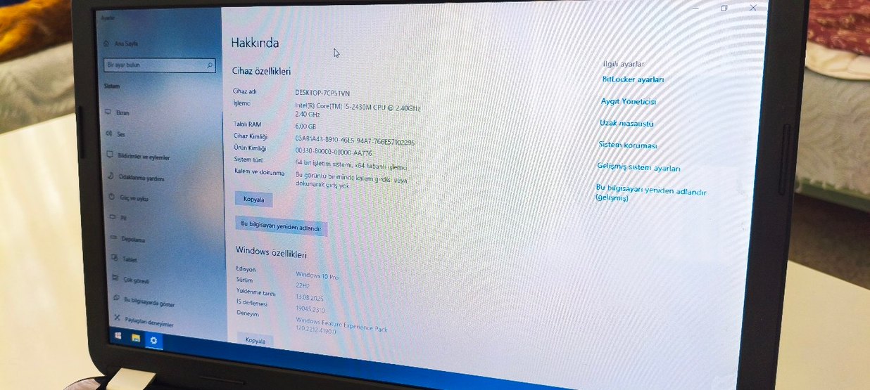 HP G6_İ5 İSLEMCİ _8GB RAM_2GB EK_500 GB HDD..SORUNSZ. TAKASLİ - Görsel 3