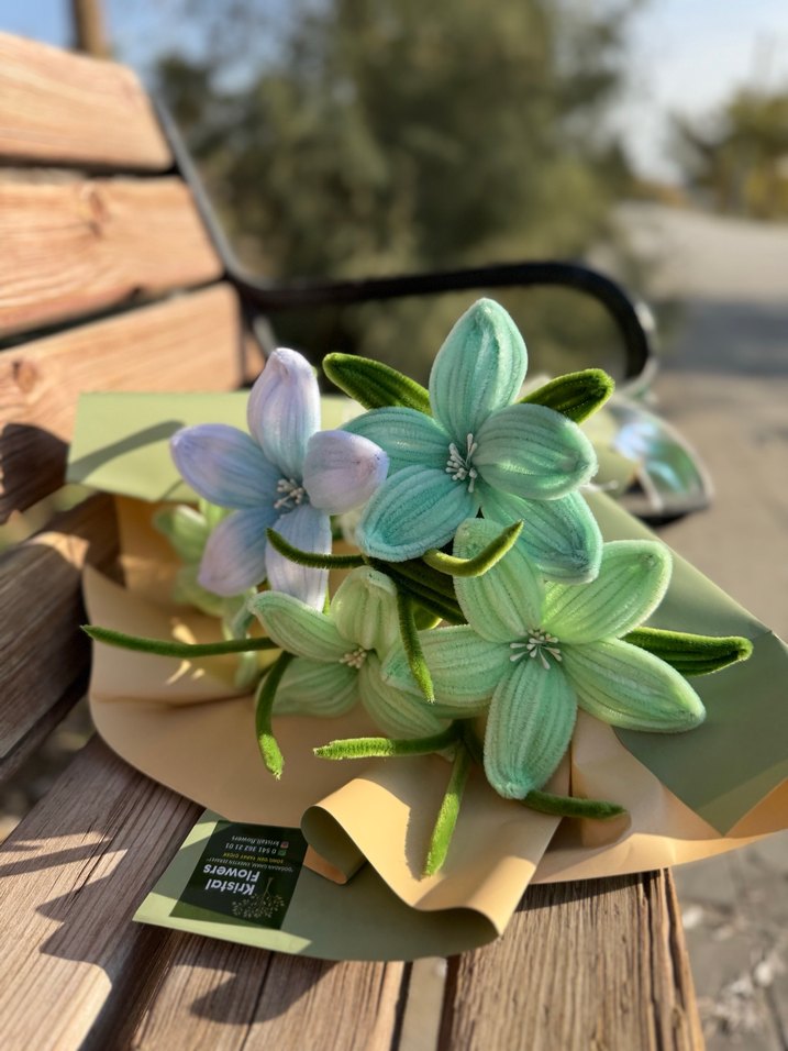 Şönilden Kadife Lilyum Buketi - Görsel 4