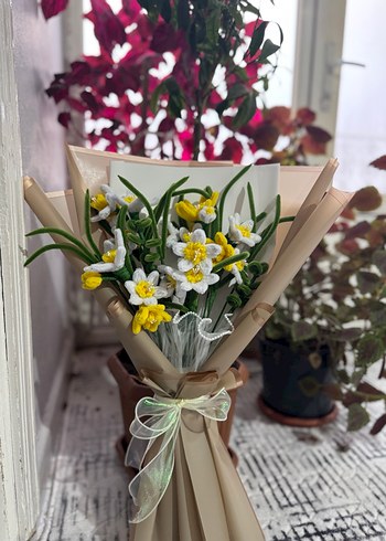 El Yapımı Nergiz Çiçek Buketi - Görsel 3