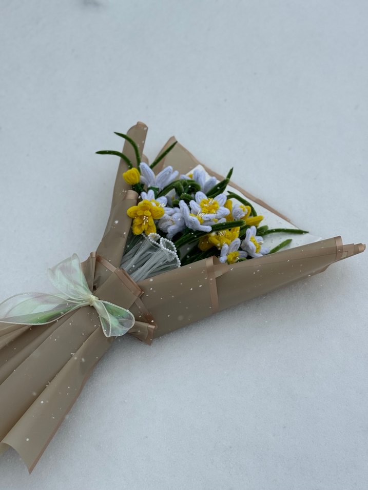 El Yapımı Nergiz Çiçek Buketi - Görsel 2