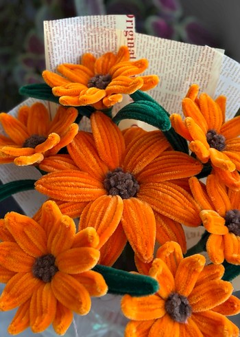 Ayçiçeği El yapımı Çiçek Buketi - Görsel 2