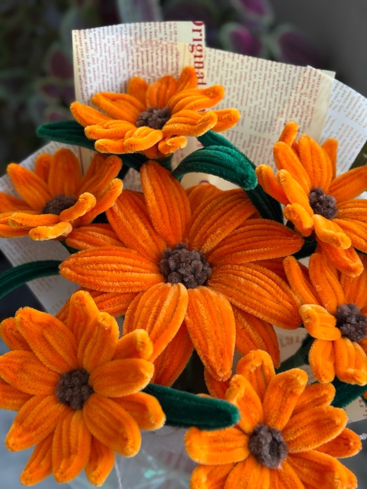 Ayçiçeği El yapımı Çiçek Buketi - Görsel 2