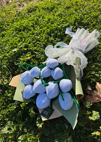 Yapay Beyaz Lale Çiçek Buketi - Görsel 2