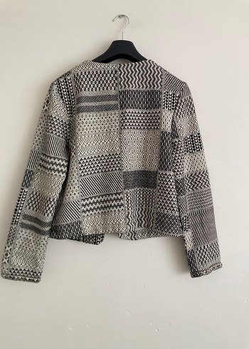 Düğmeli Gri Mini Kadın Ceket - Görsel 2