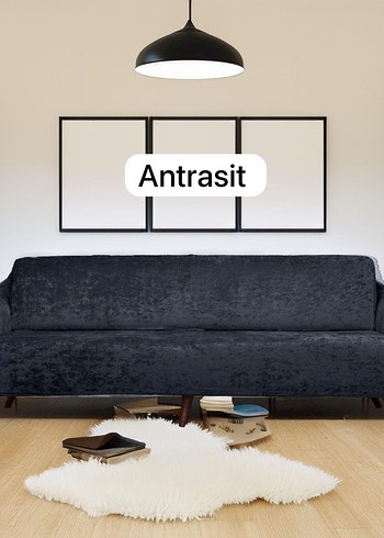 Diğer antrasit kadife desen Modern Kanepe Örtüsü 3+3+1+1