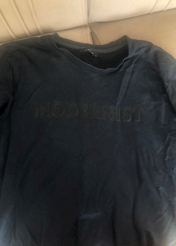 Kadın Siyah Baskılı Uzun Kollu Sweatshirt