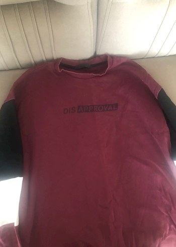 Bordo Baskılı Erkek Sweatshirt