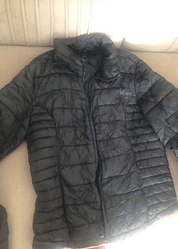 Fermuarlı Gri Kadın Mont
