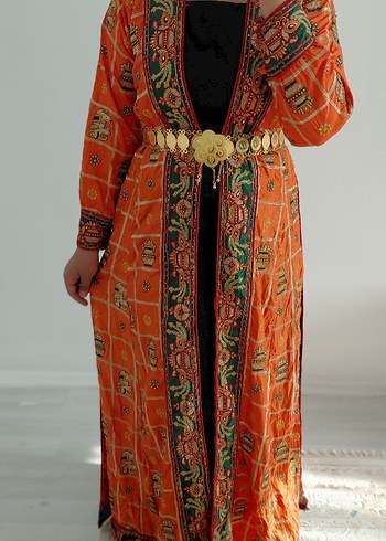 yöresel elbise iç astarını rengi krem rengi Parlak satendir - Görsel 3