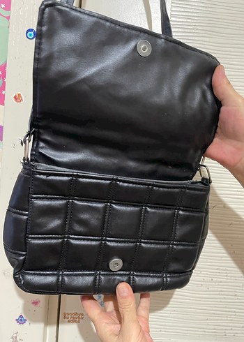  Beden siyah Renk Siyah Kare Desenli Deri Kadın Çanta