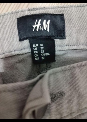H&M Gri Erkek Denim Pantolon Slim Fit - Görsel 4