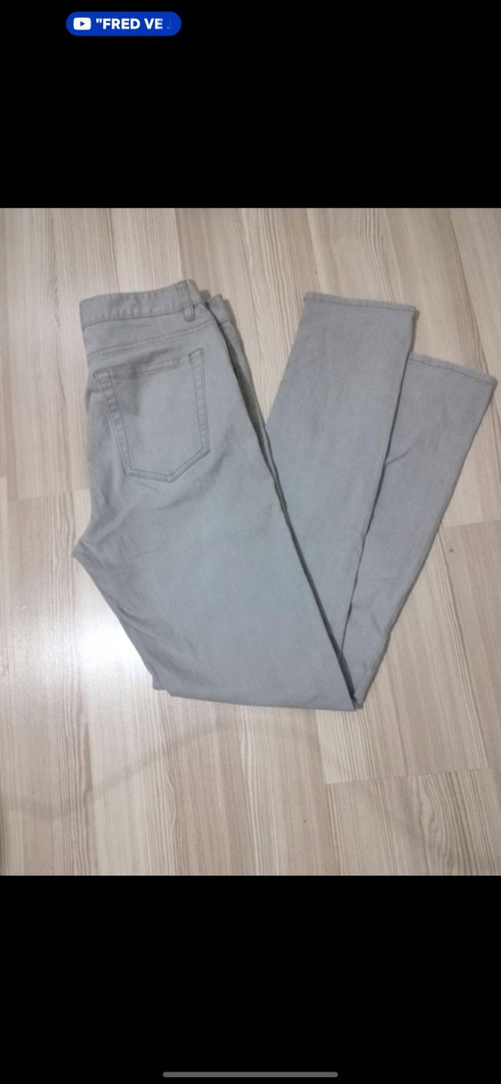 H&M Gri Erkek Denim Pantolon Slim Fit - Görsel 3