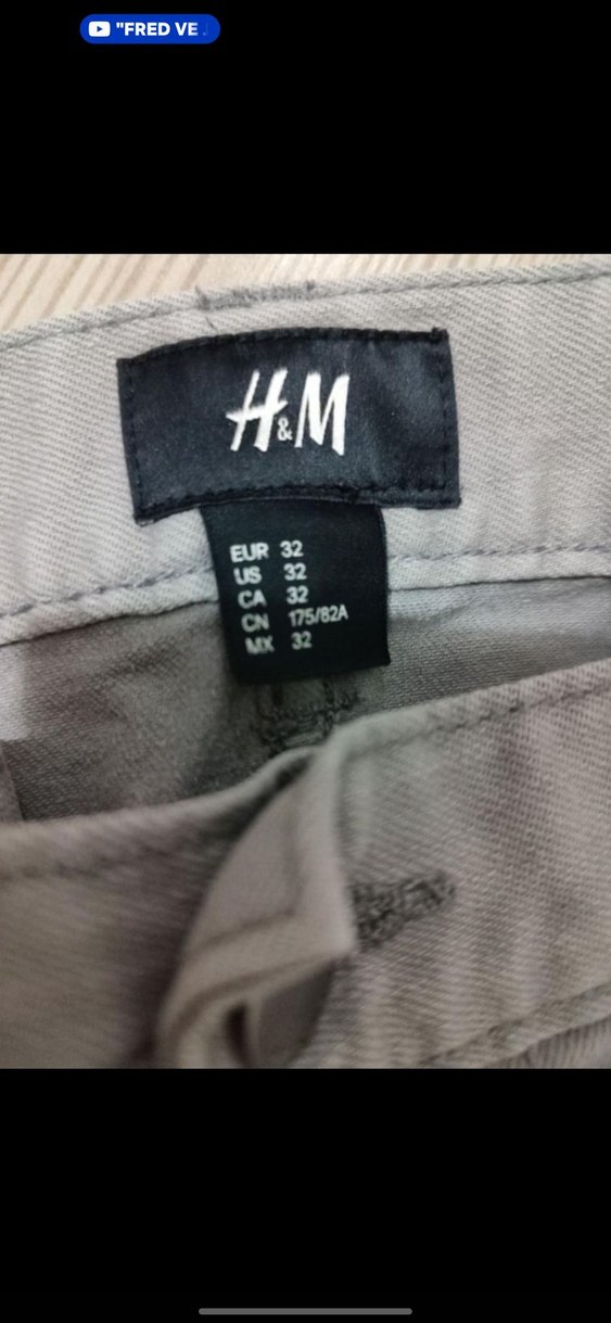 H&M Gri Erkek Denim Pantolon Slim Fit - Görsel 4