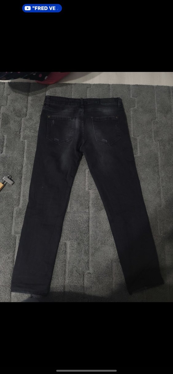 Erkek Siyah Kot Pantalon - Görsel 5