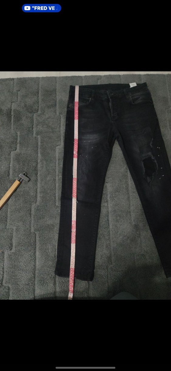 Erkek Siyah Kot Pantalon - Görsel 3