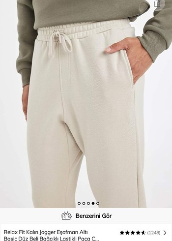 Defacto Bej Loose Fit Jogger Eşofman Altı - Görsel 4