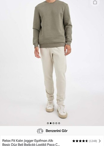 Defacto Bej Loose Fit Jogger Eşofman Altı - Görsel 2