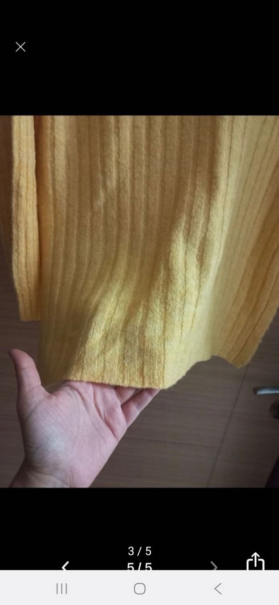 Sarı Triko Balıkçı Yaka Kadın Kazak - Görsel 3