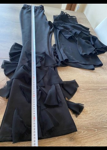 Uzun Siyah Gotik Kadın Abiye Elbise - Görsel 8