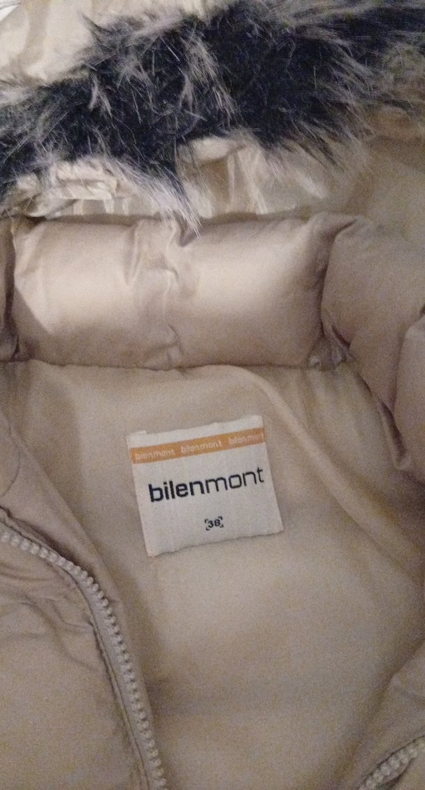 Bej Fermuarlı Kadın Şişme mont - Görsel 3