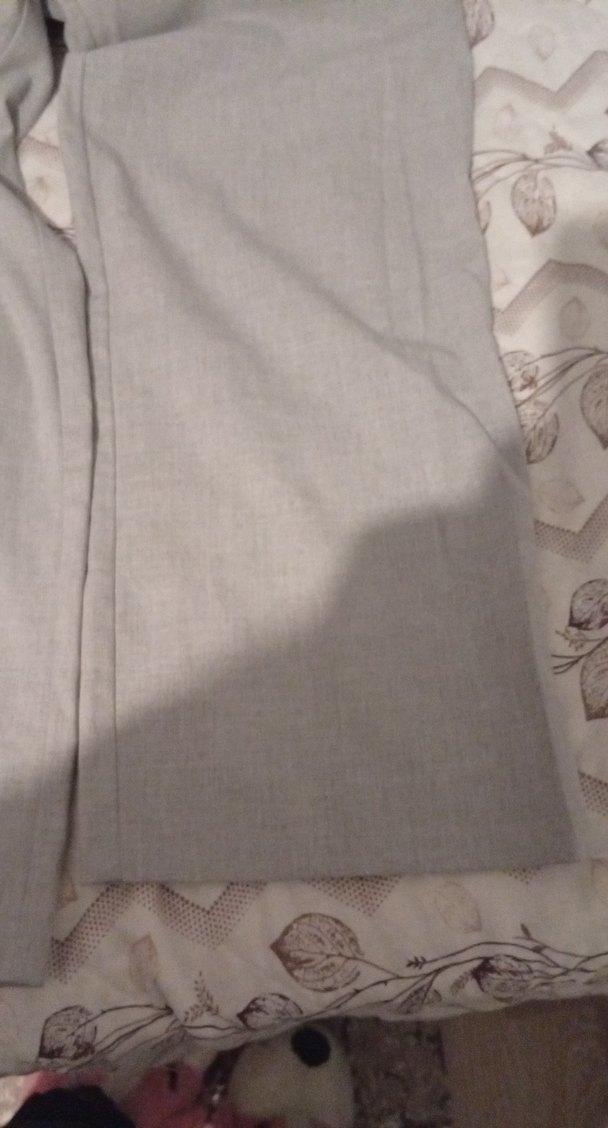 Düğmeli Bej Keten Kadın Kumaş Pantolon - Görsel 3