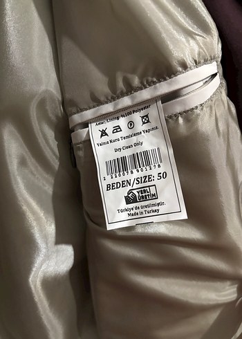 Bordo Erkek Mont - Görsel 3