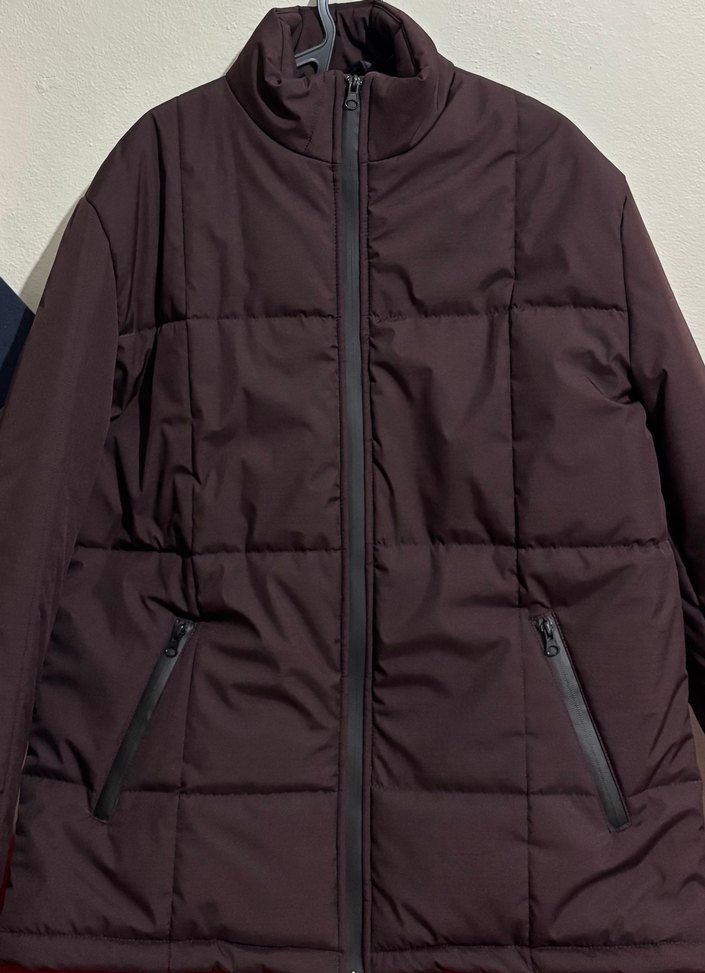 Bordo Erkek Mont - Görsel 5