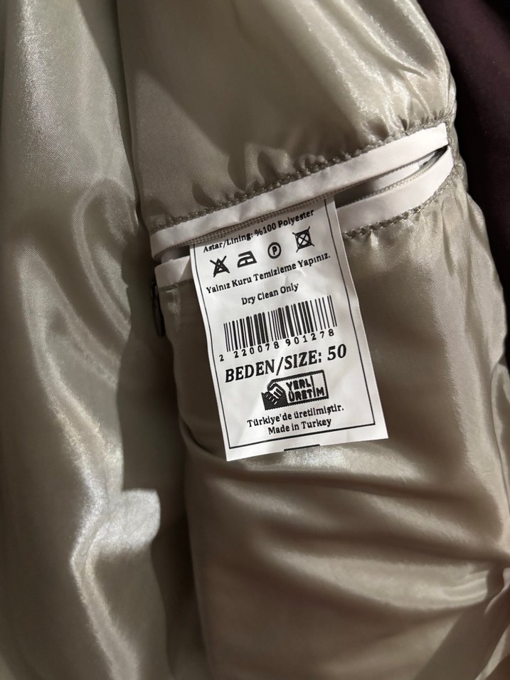 Bordo Erkek Mont - Görsel 3