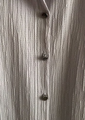 Lila Düğmeli Uzun Kollu Tunik Gömlek - Görsel 4