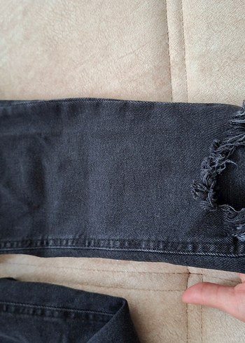 m Beden Gri Kadın Denim Pantolon