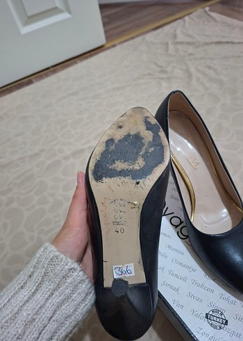 40 Beden Siyah Stiletto Kadın Topuklu Ayakkabı