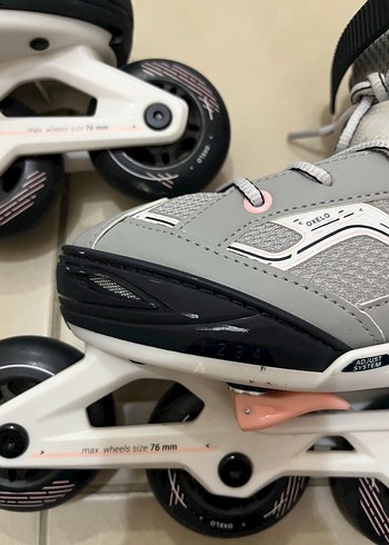 Decathlon Gri Beyaz Bağcıklı Paten