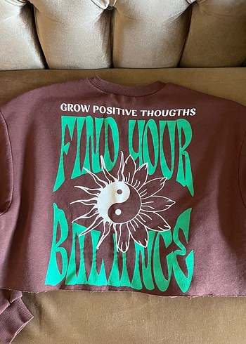 Defacto Kahverengi Baskılı Kadın Sweatshirt