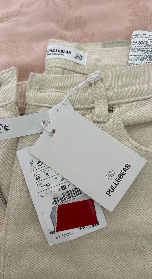 Bej Kadın Kot Pantolon - Görsel 2