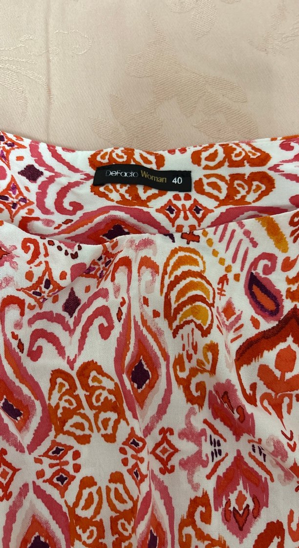 Renkli Desenli Bohem Mini Tulum - Görsel 2