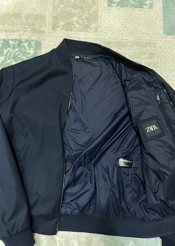 Erkek Lacivert Fermuarlı Midi Ceket - Görsel 2