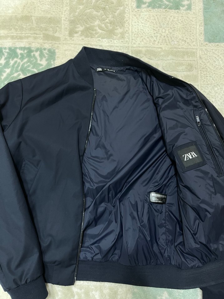 Erkek Lacivert Fermuarlı Midi Ceket - Görsel 2