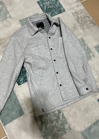 Düğmeli Gri Erkek Polar Ceket - Görsel 2