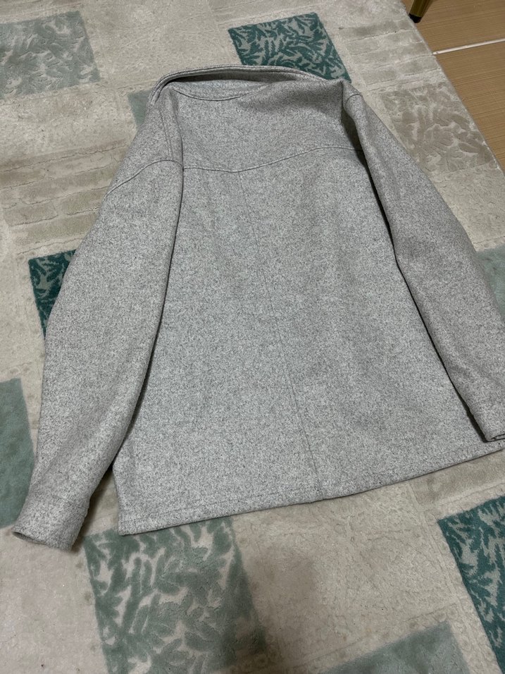 Düğmeli Gri Erkek Polar Ceket - Görsel 3