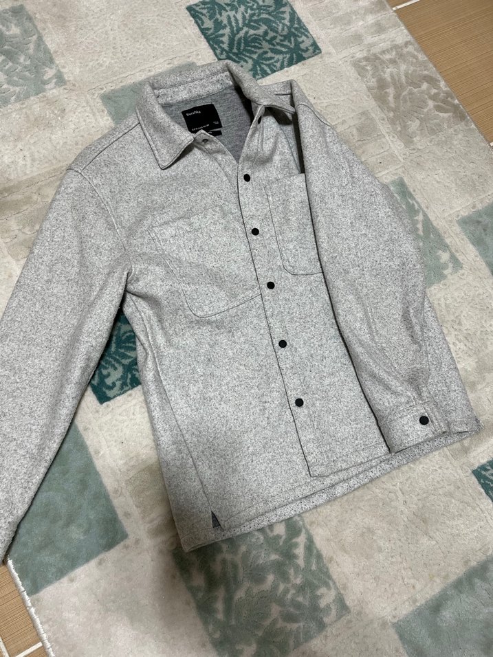 Düğmeli Gri Erkek Polar Ceket - Görsel 2