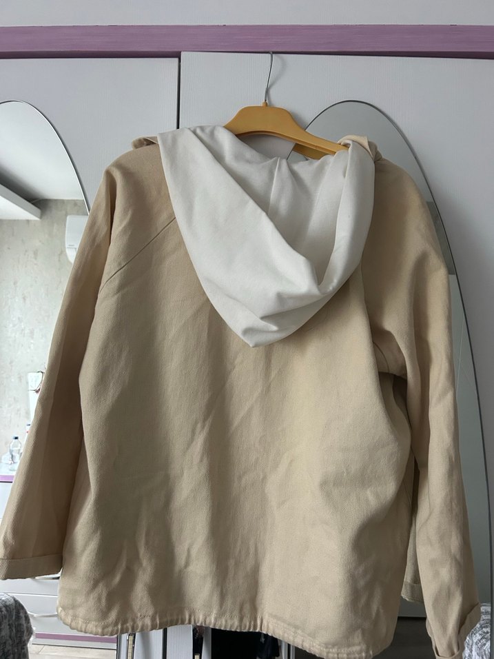 Bej Midi Kadın Keten Ceket - Görsel 2