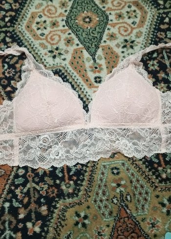 Pembe Dantel Bralet Kadın İç Giyim