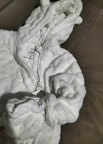 Beyaz Kürklü Bebek Kız Tulumu - Görsel 3